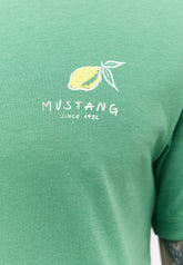Męska Koszulka Mustang Austin T-Shirt Logo Deep Grass Green 1015072 6333